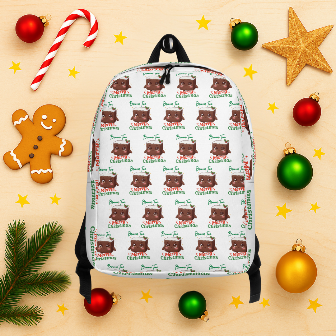 "Brownie Time, Merry Christmas"- Green | Backpack
