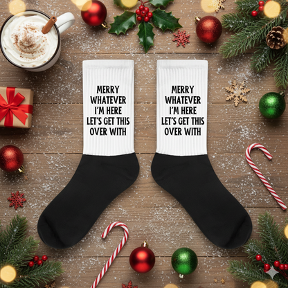 Merry Whatever Humbag Socks