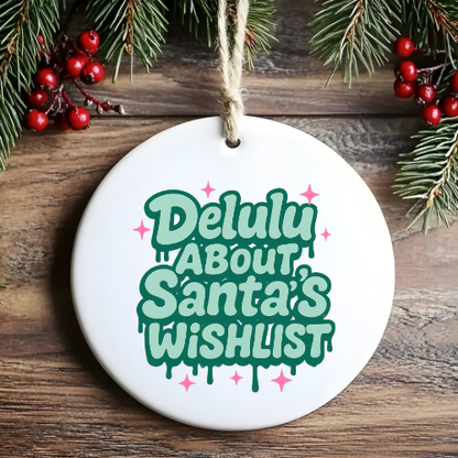 Delulu All Green Teen Ornaments