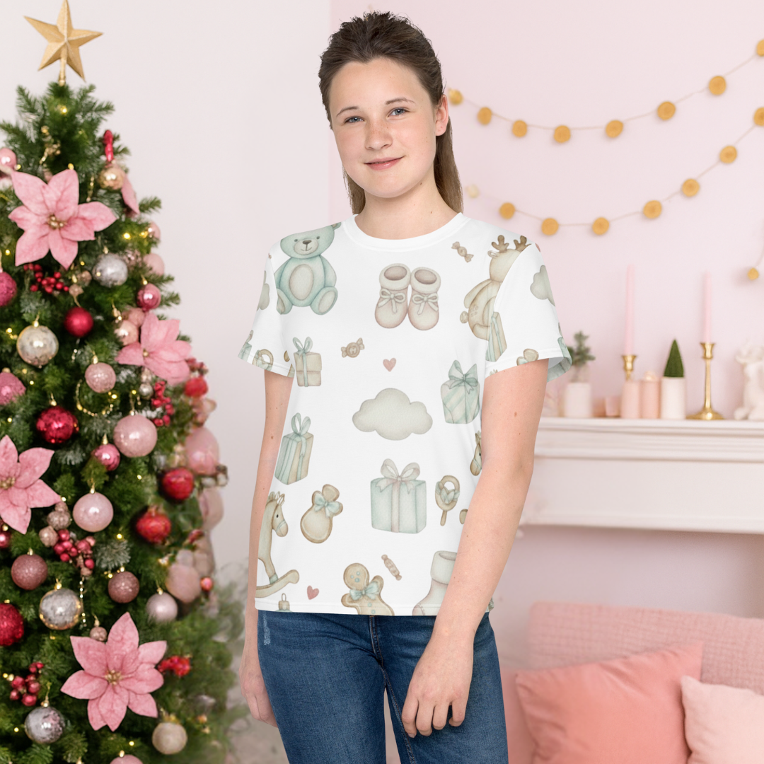 &quot;Pastel Holiday Baby Gifts &amp; Toys&quot; | Youth crew neck t-shirt
