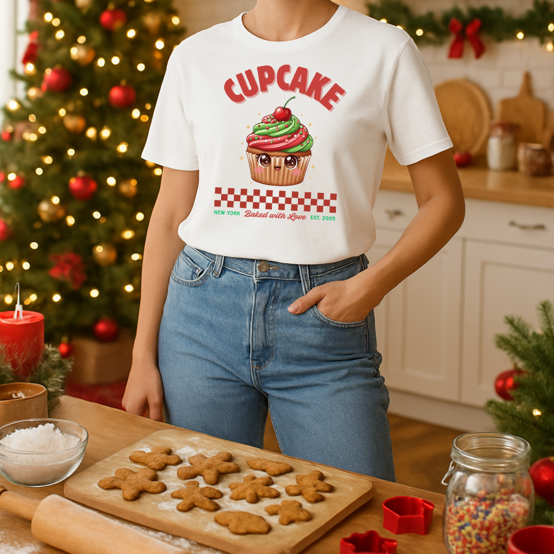 Cupcake: Baked With Love | Adults T-Shirt | – RB Designa Co