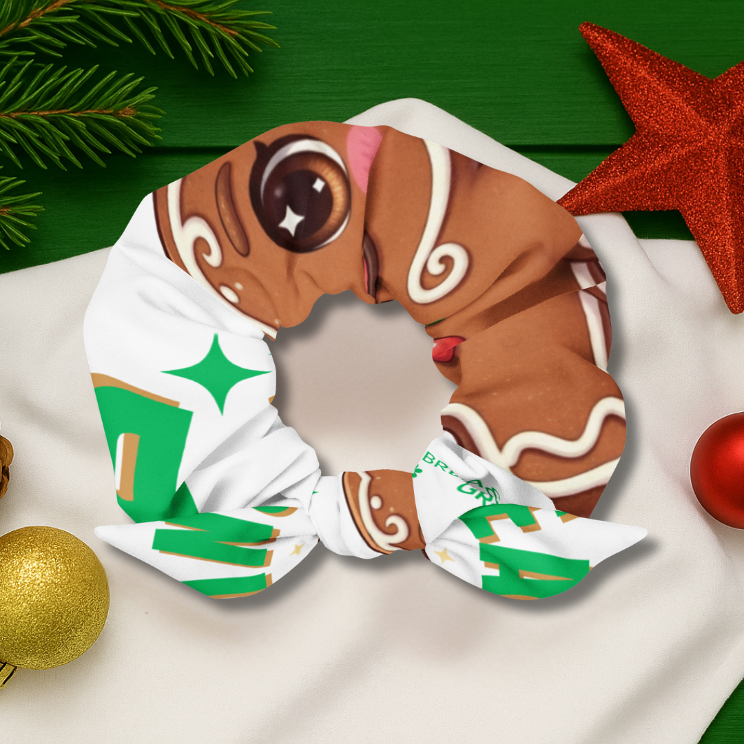 Gingerbread Joy- Green | Scrunchie
