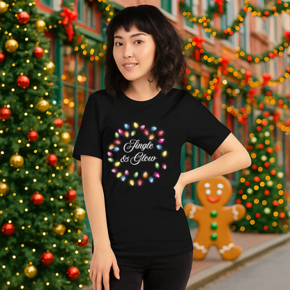 &quot;Jingle and Glow&quot;- White | Adults t-shirt