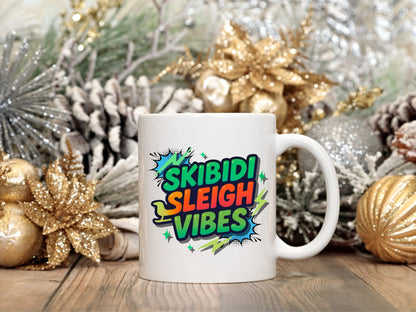 Skibidi Vibes Teen White Mug