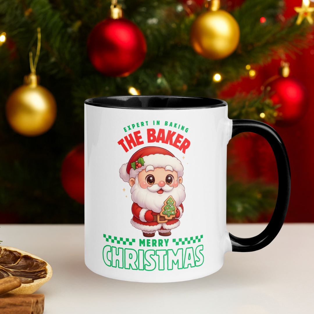 Expert in Baking: The Santa Baker- Green and Red | Mug
