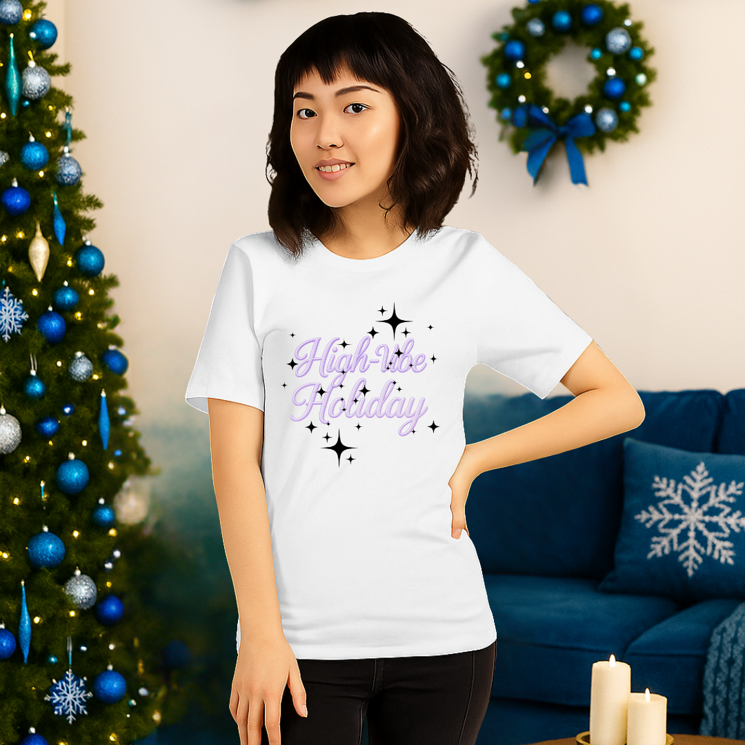 &quot;High- Vibe Holiday&quot;- Black | Adults t-shirt