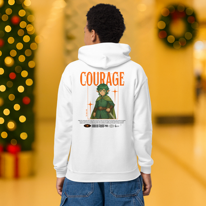 &quot;Courage&quot;- Black | Youth Hoodie