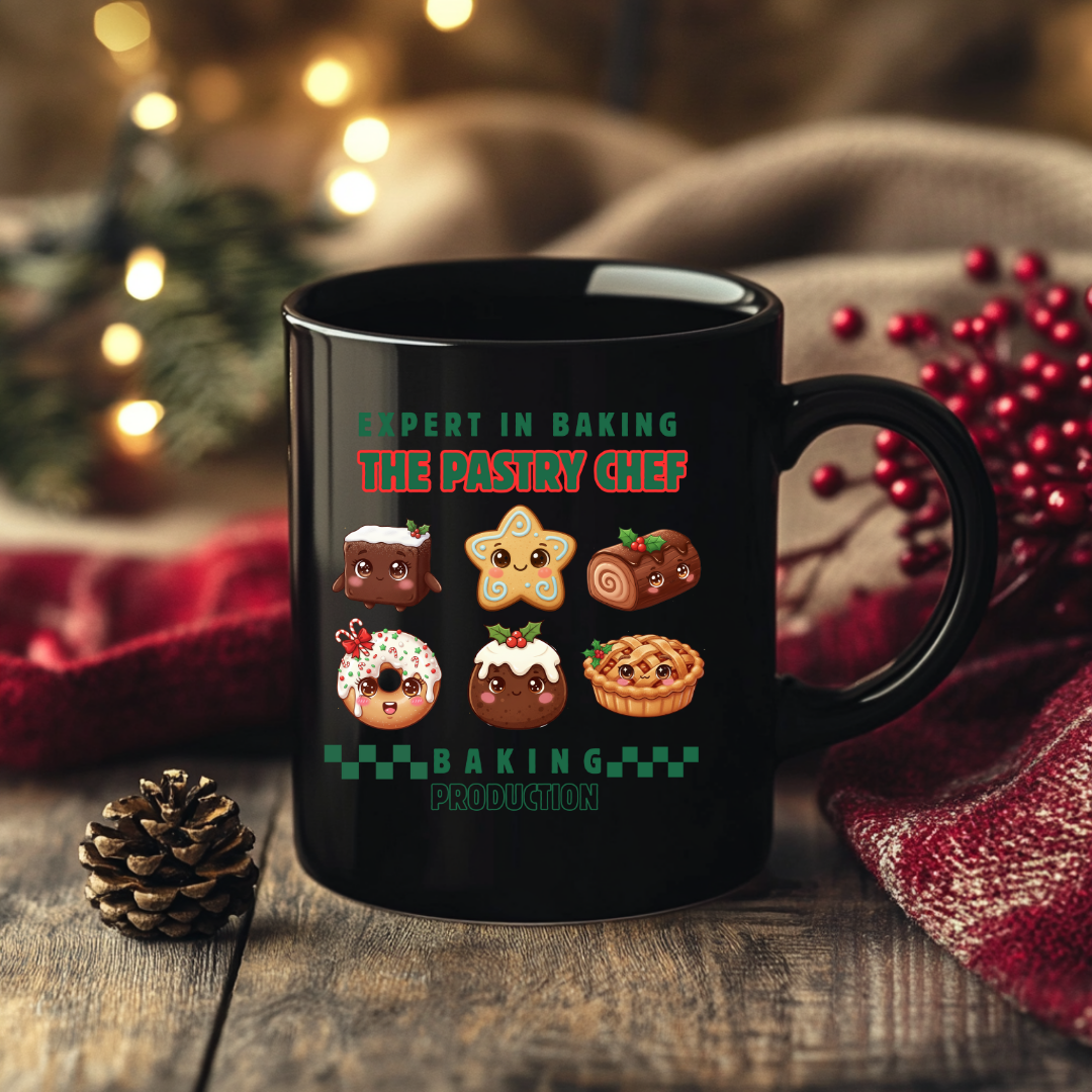 &quot;Expert in Baking: The Pastry Chef...&quot; | Black Glossy Mug