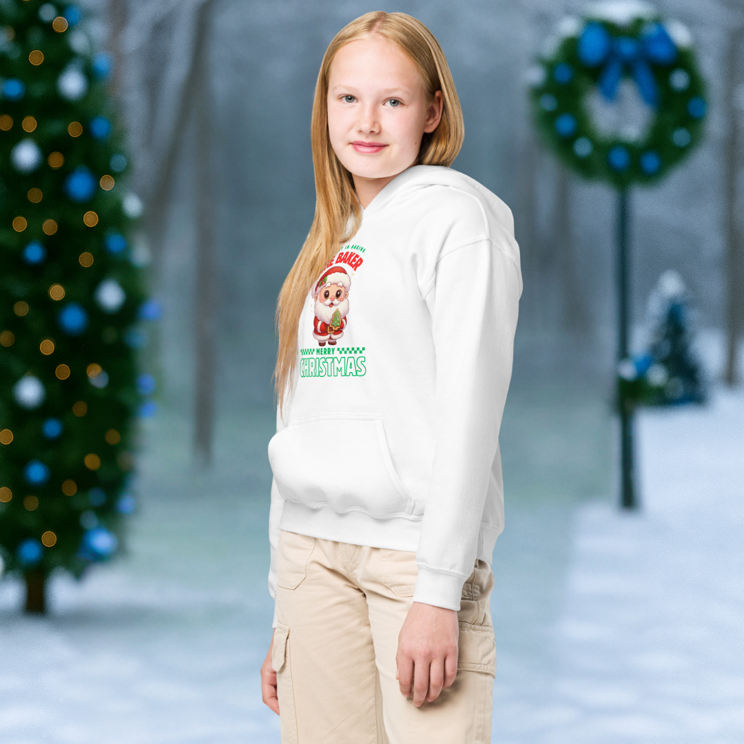 Expert in Baking: The Santa Baker- Green and Red | Youth Hoodie