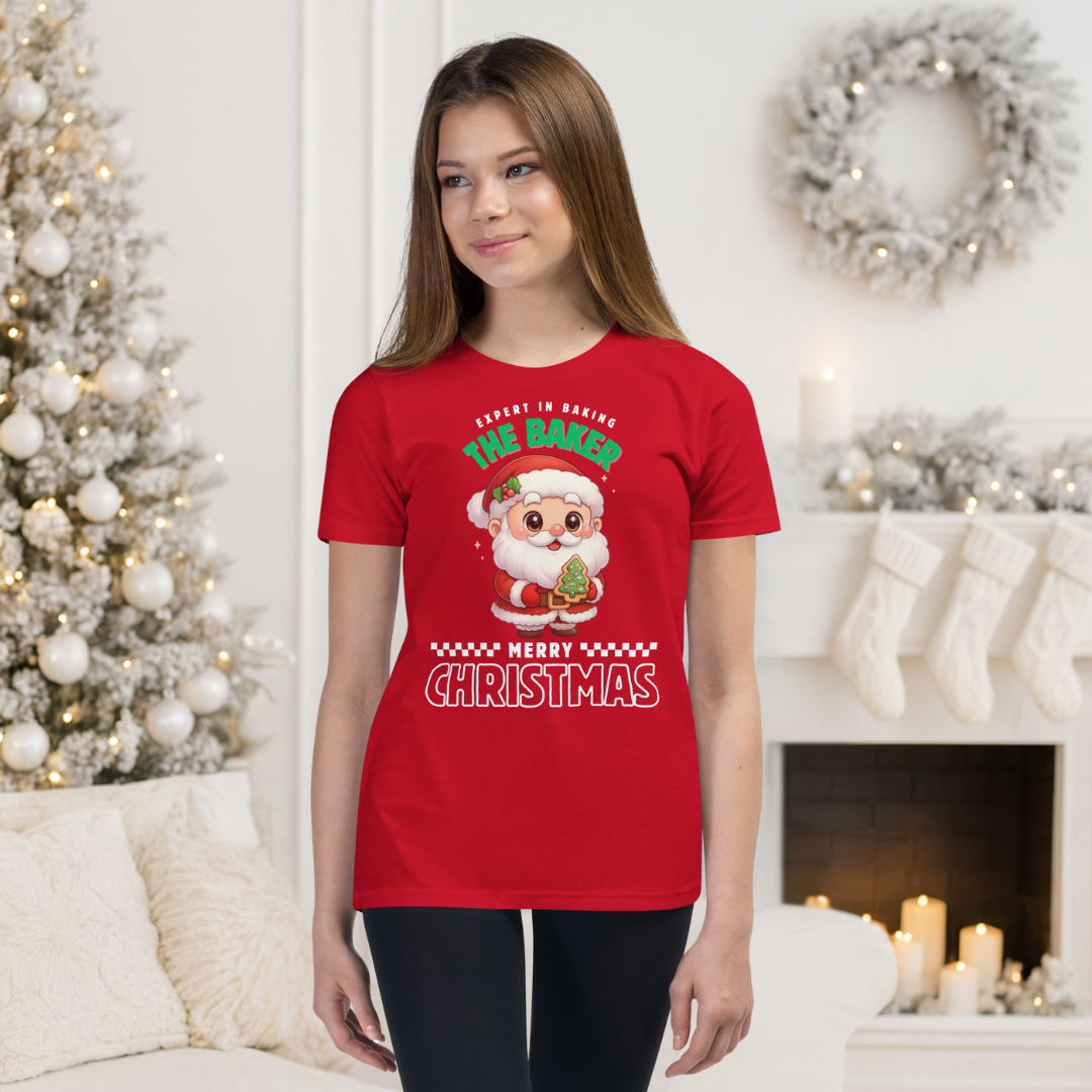 Expert in Baking: The Santa Baker II | Youth Short Sleeve T-Shirt
