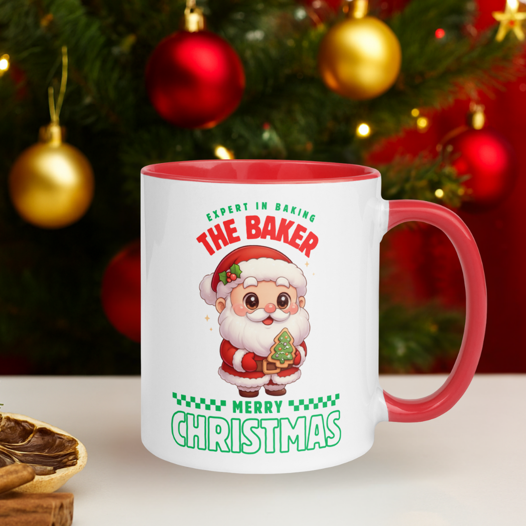 Expert in Baking: The Santa Baker- Green and Red | Mug