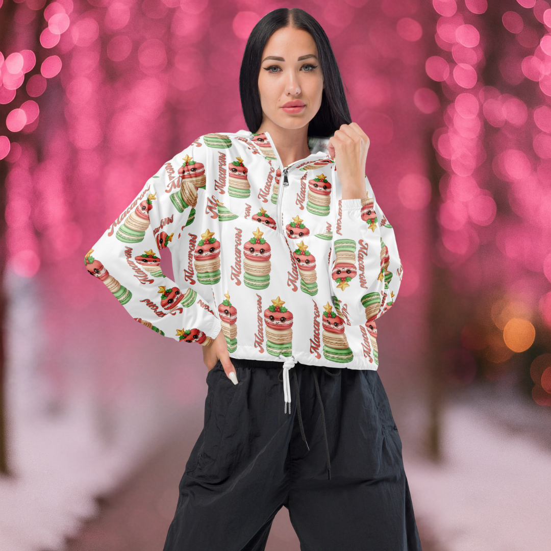 "Macarons" | Women’s cropped windbreaker | – RB Designa Co