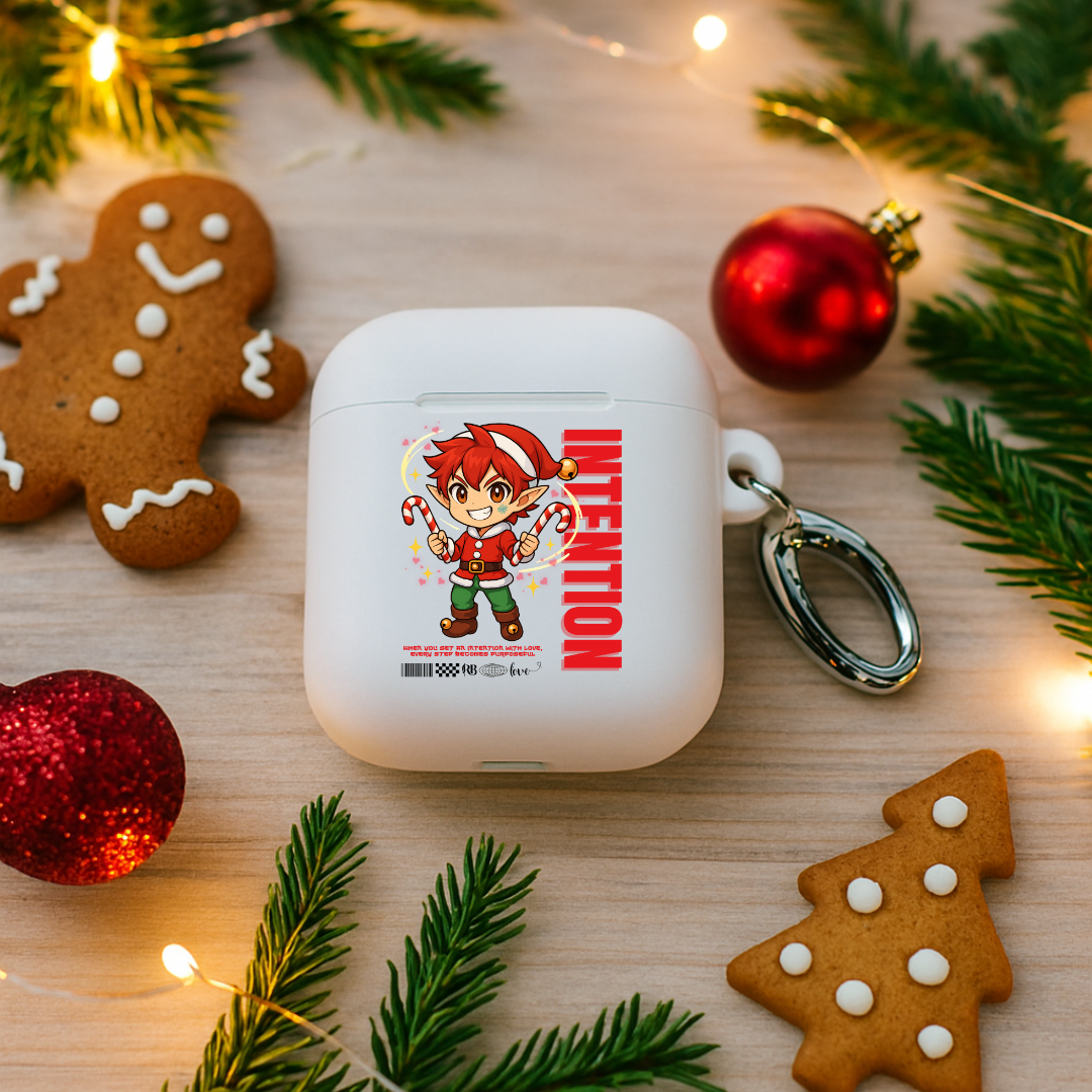 "Intention"- Black | Rubber Case for AirPods® | – RB Designa Co