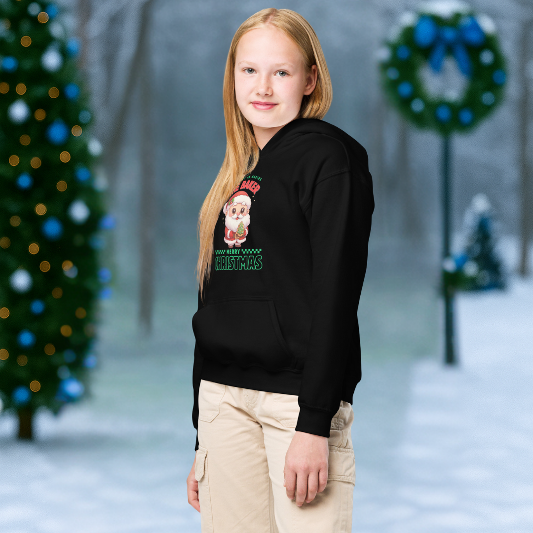 Expert in Baking: The Santa Baker- Green and Red | Youth Hoodie