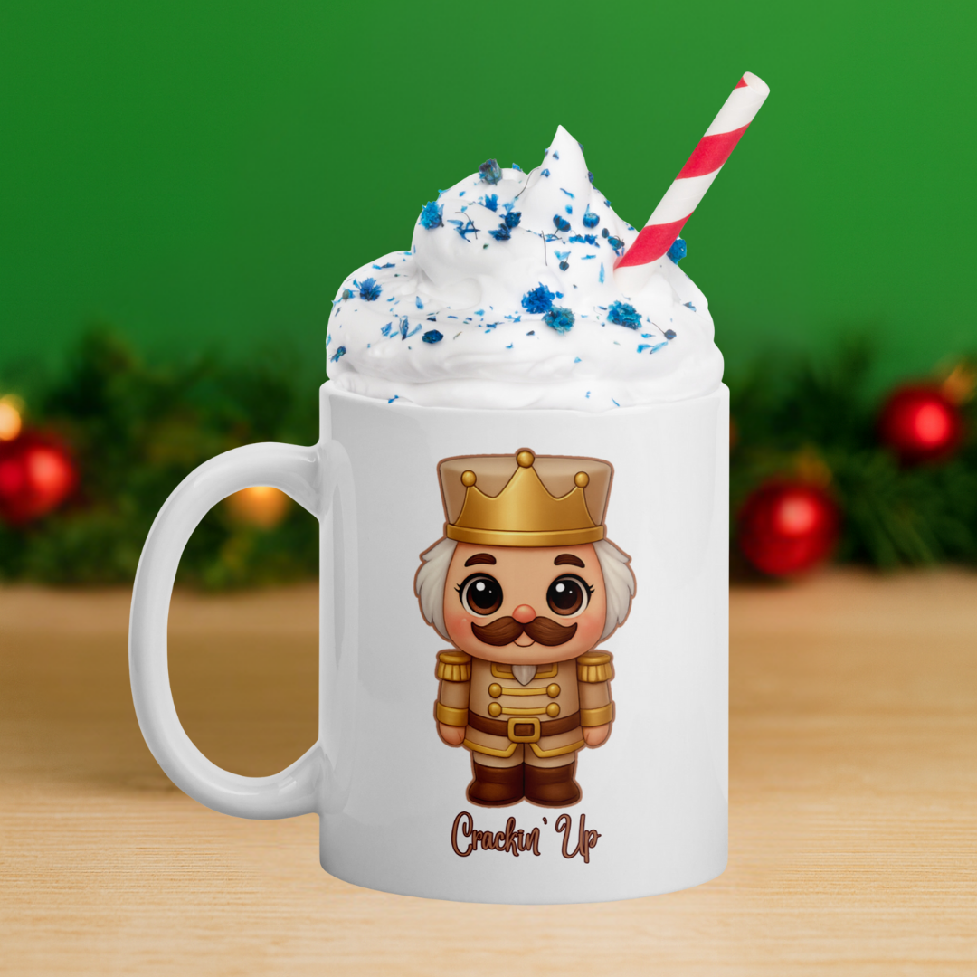 Nutcracker Brown Hat Kids White Mug