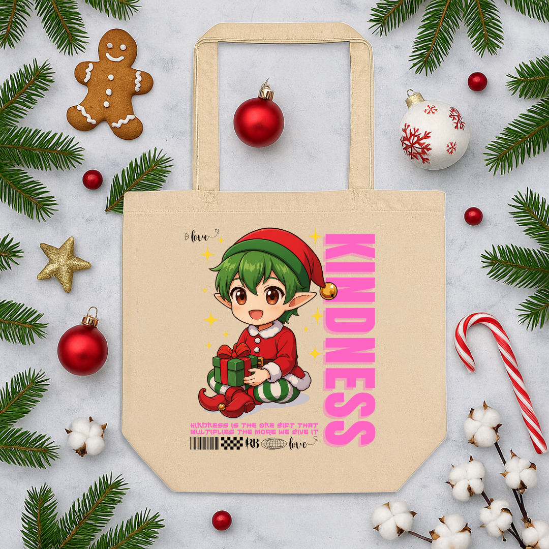 &quot;Kindness&quot;- Black | Eco Tote Bag