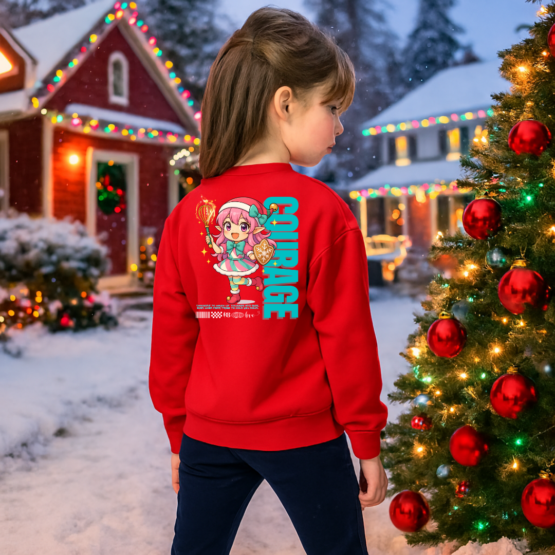 "Courage"- White | Youth Sweatshirt