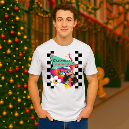 &quot;Christmas is in the Air&quot;- Black | Adults t-shirt
