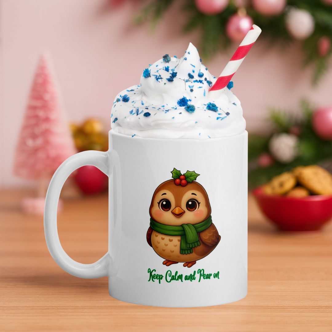 Cute Owl Scarf Kids White Mug