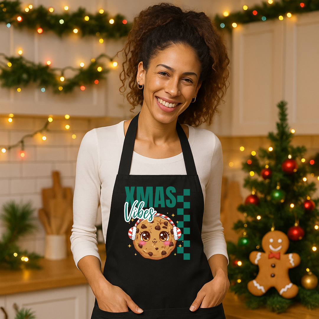 Xmas Vibes Cookie – Green | Organic cotton apron