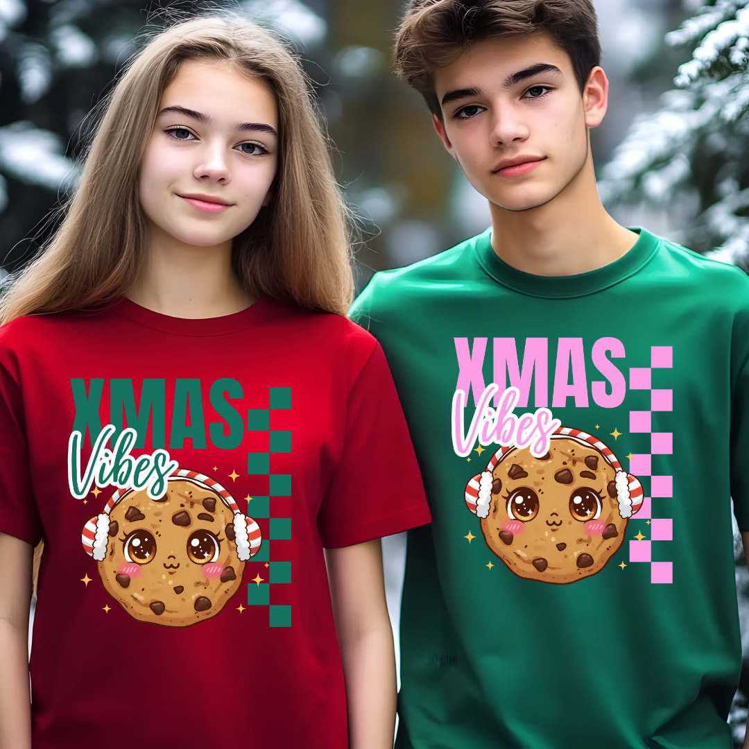 Xmas Vibes Cookie – Green | Youth T-Shirt