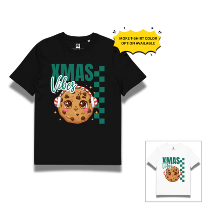 Xmas Vibes Cookie – Green | Adults T-Shirt | – RB Designa Co