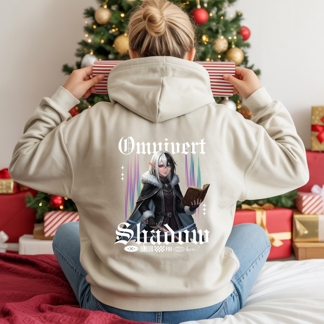 &quot;Omnivert Shadow&quot;- White | Youth Hoodie