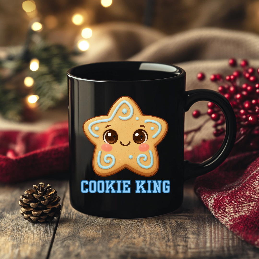 &quot;Cookie King&quot; | Black Glossy Mug