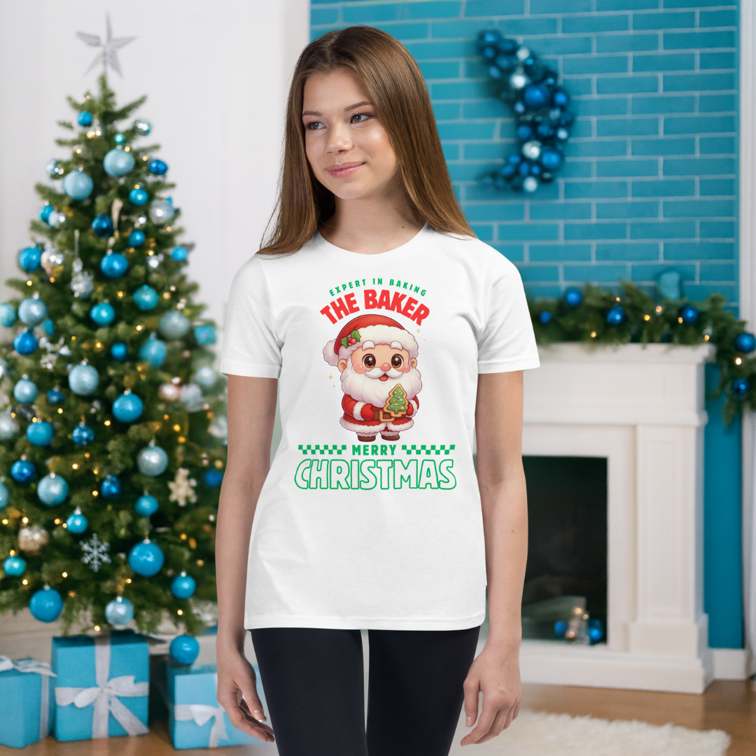 Expert in Baking: The Santa Baker I | Youth Short Sleeve T-Shirt