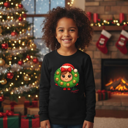 Christmas Wreath Head Kids &amp; Babies Sweatshirt