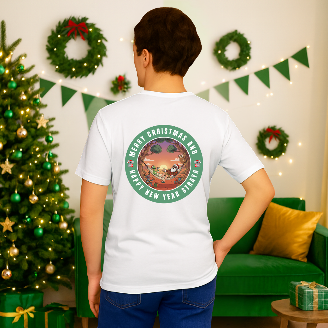 &quot;Merry Christmas and Happy New Year Straya&quot; | Adults t-shirt