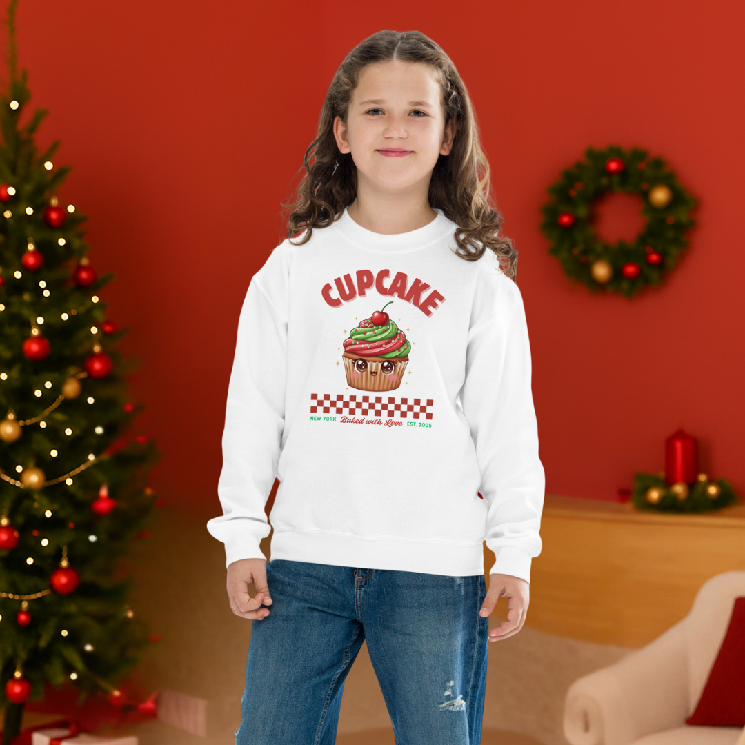 Cupcake: Baked With Love | Youth Sweatshirt