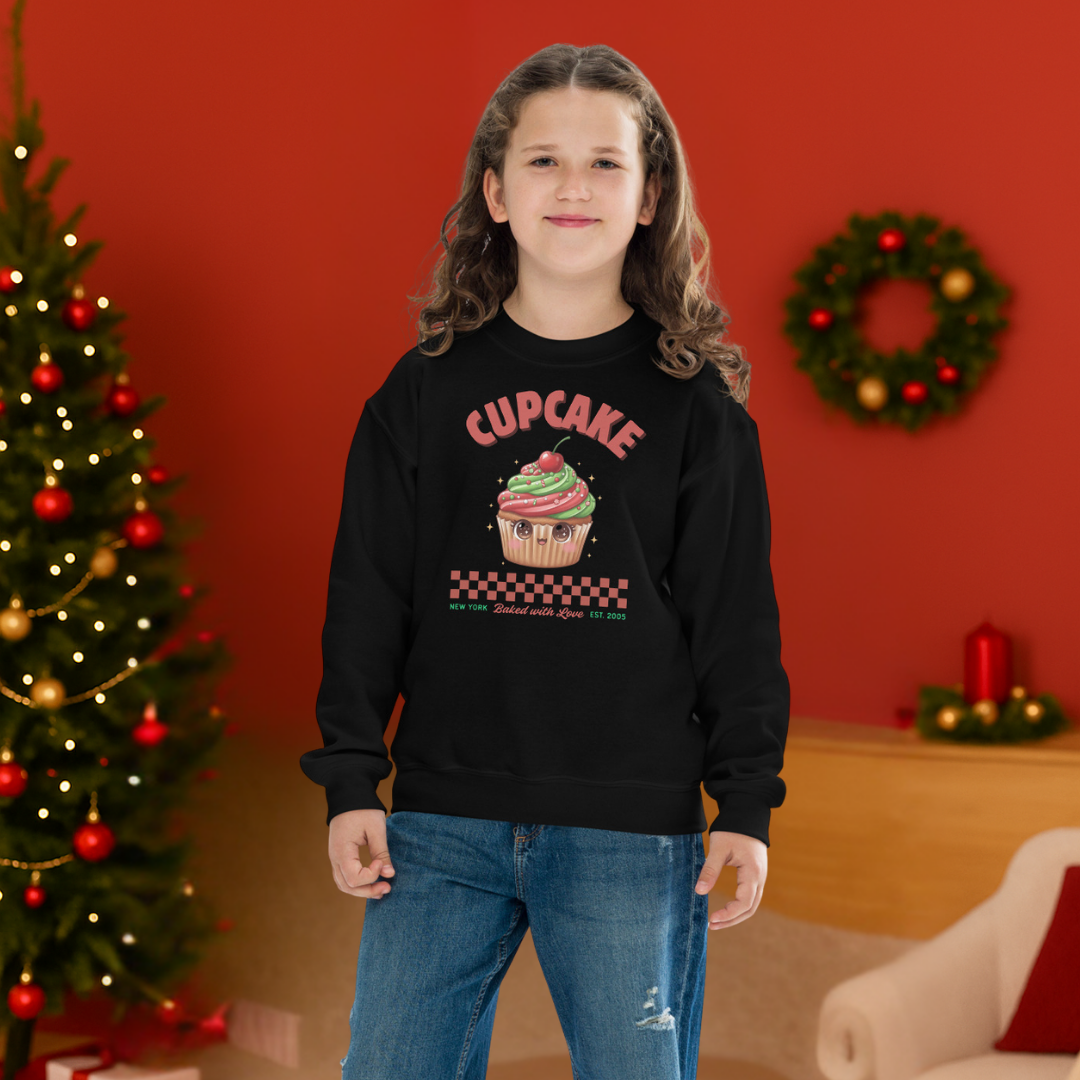 Cupcake: Baked With Love | Youth Sweatshirt