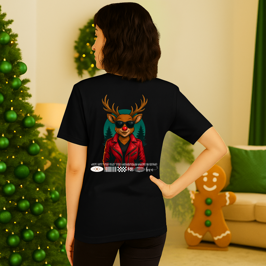 "Get Out The Way..." Cool Reindeer- White | Adults t-shirt