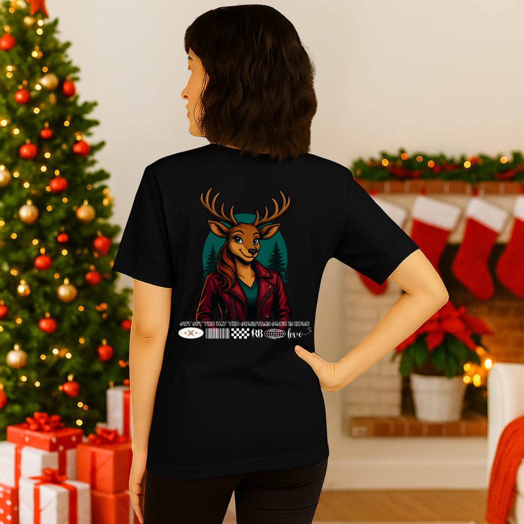 "Get Out The Way..." Female Reindeer- White | Adults t-shirt