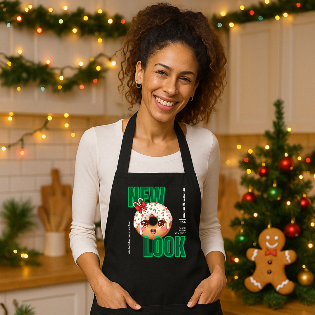&quot;New Look...&quot;- White | Organic cotton apron | – RB Designa Co