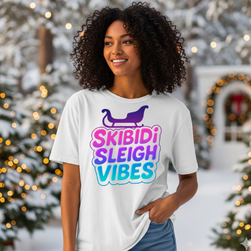 Skibidi Sleigh Teen Oversized T-shirt