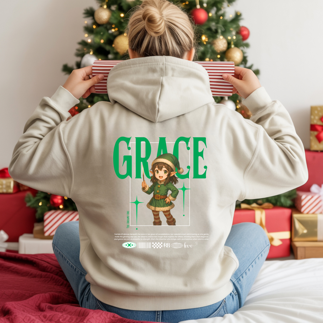 &quot;Grace&quot;- White | Youth Hoodie
