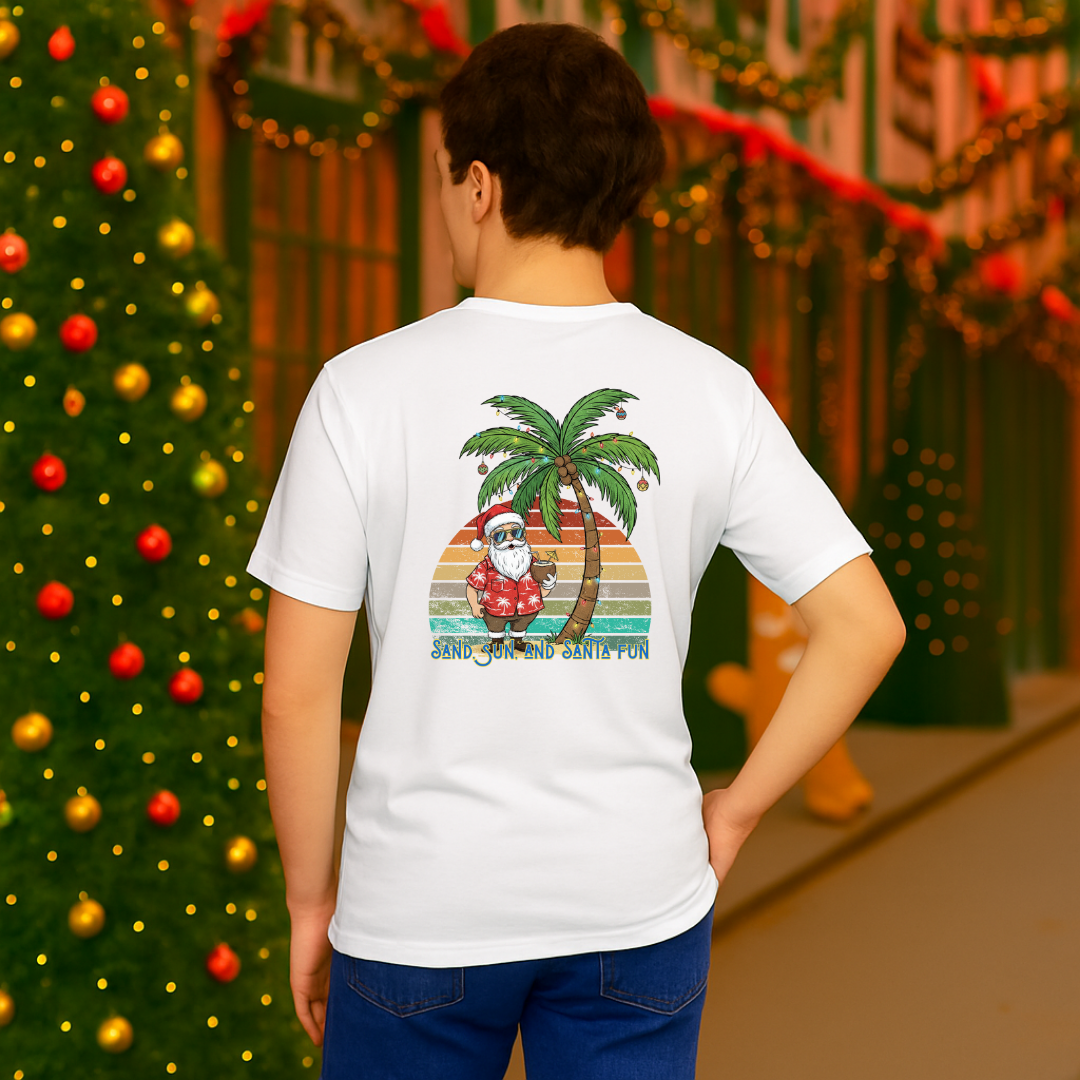 "Sand, Sun and Santa Fun" | Adults t-shirt