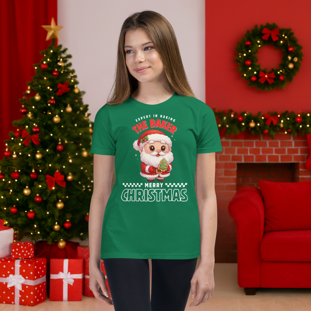Expert in Baking: The Santa Baker III | Youth Short Sleeve T-Shirt