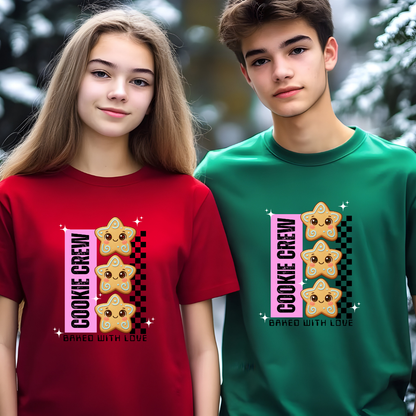 &quot;Cookie Crew, Baked With Love&quot;- Black in Pink | Youth T-Shirt