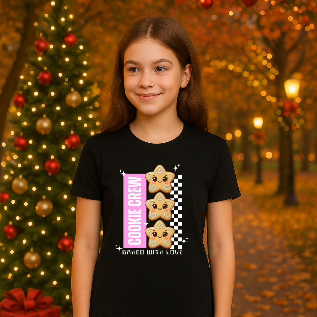 &quot;Cookie Crew, Baked With Love&quot;- Pink | Youth Short Sleeve T-Shirt | – RB Designa Co