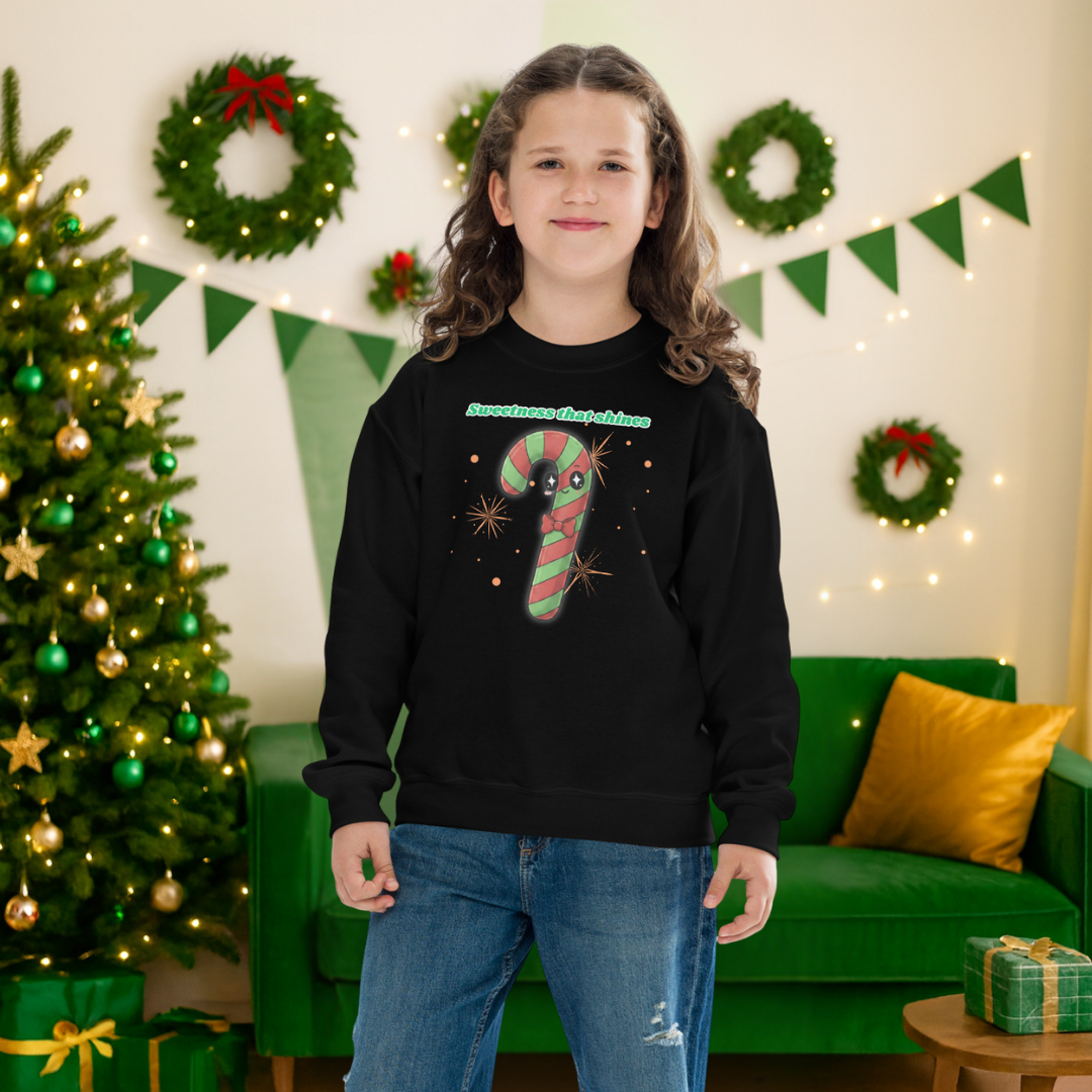 "Sweetness That Shines"- Black | Youth Sweatshirt