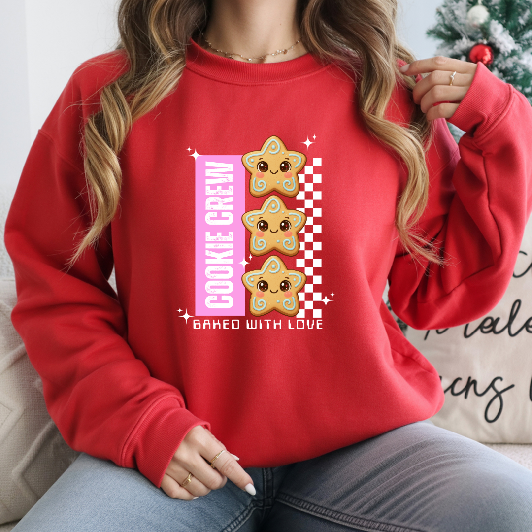 &quot;Cookie Crew, Baked With Love&quot;- Pink | Youth Hoodie