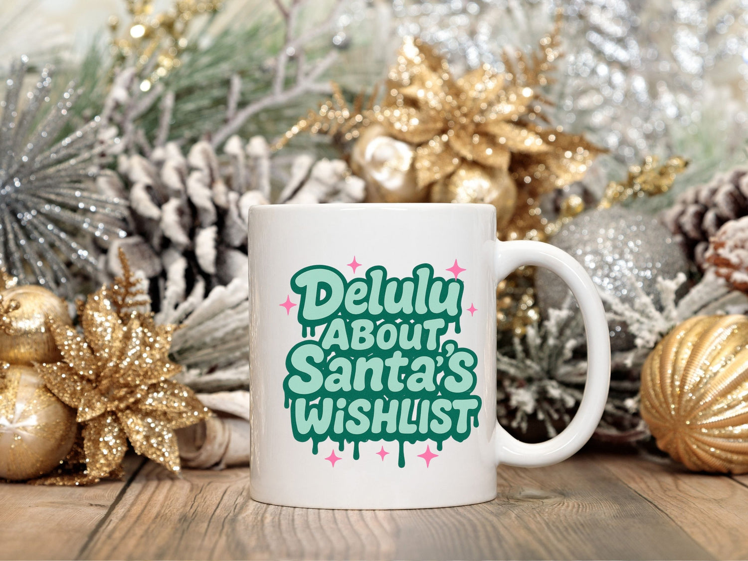Delulu All Green Teen White Mug