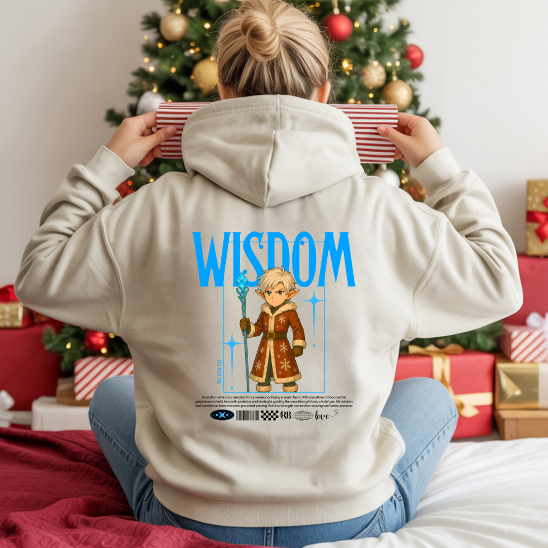 &quot;Wisdom&quot;- Black | Youth Hoodie