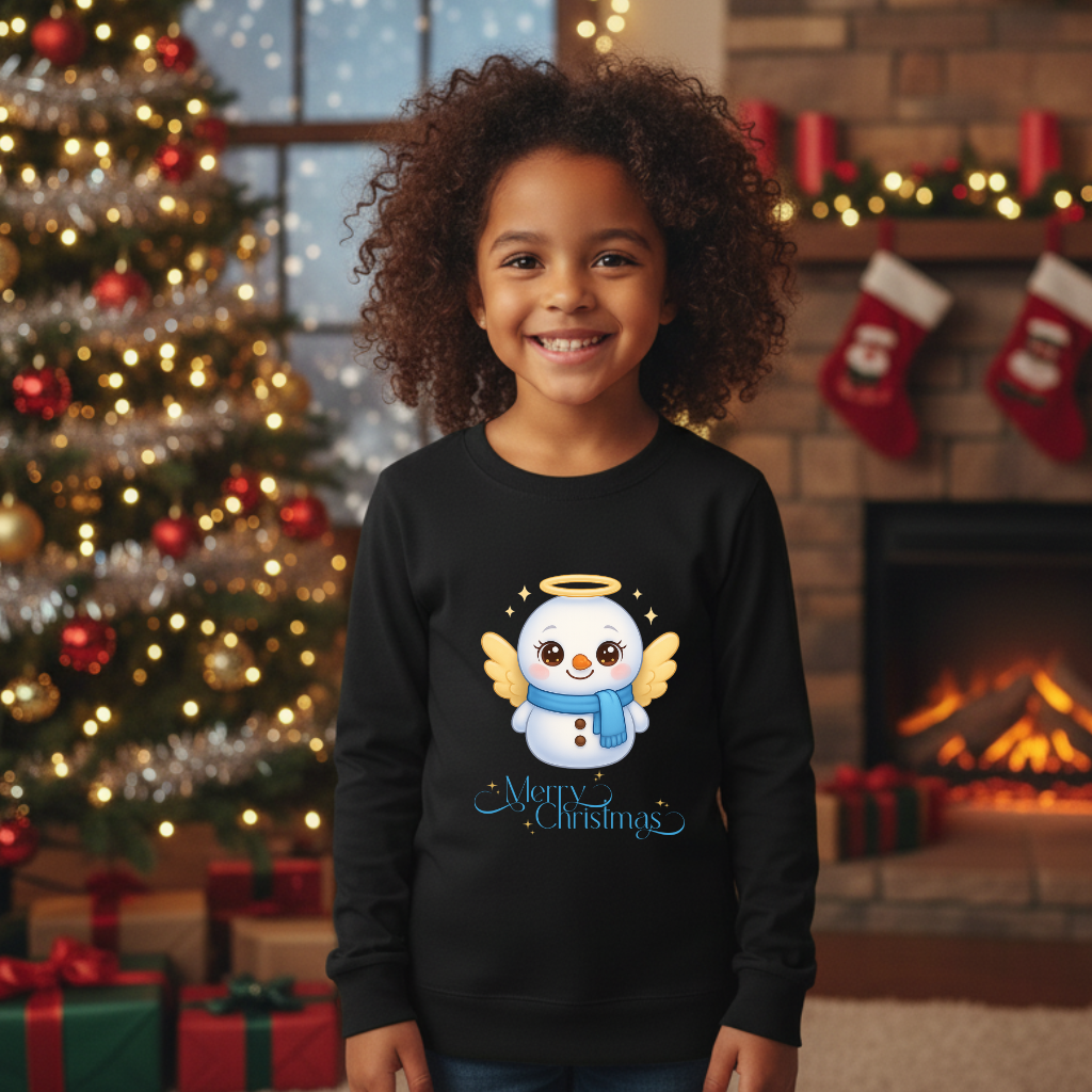 Angel Snowman Halo Kids &amp; Babies Sweatshirt