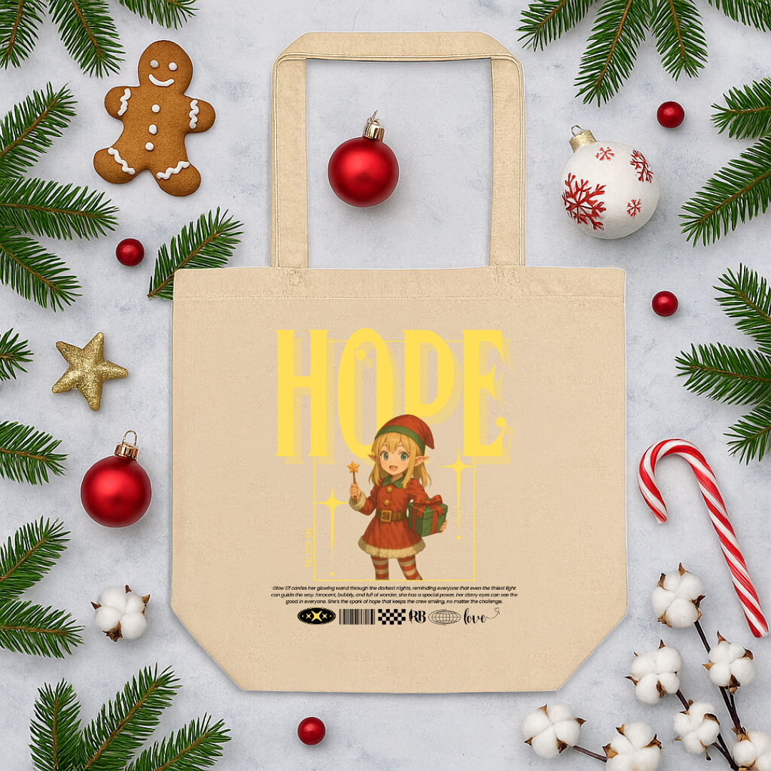 "Hope"- Black | Eco Tote Bag