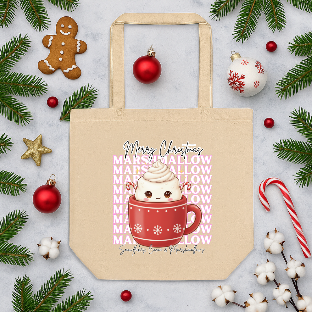 "Marshmallow, Merry Christmas..." | Eco Tote Bag