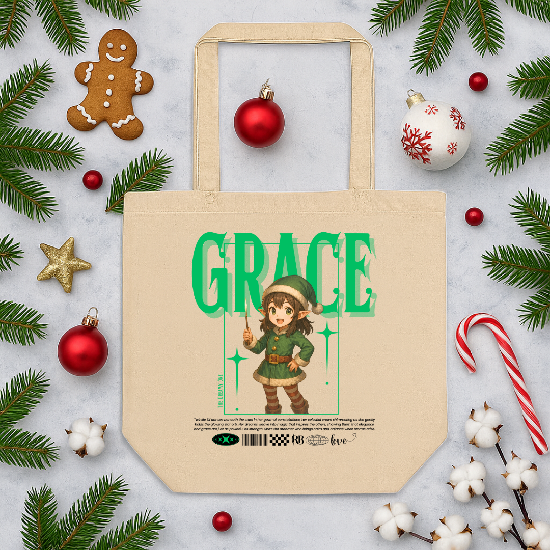 &quot;Grace&quot;- Black | Eco Tote Bag